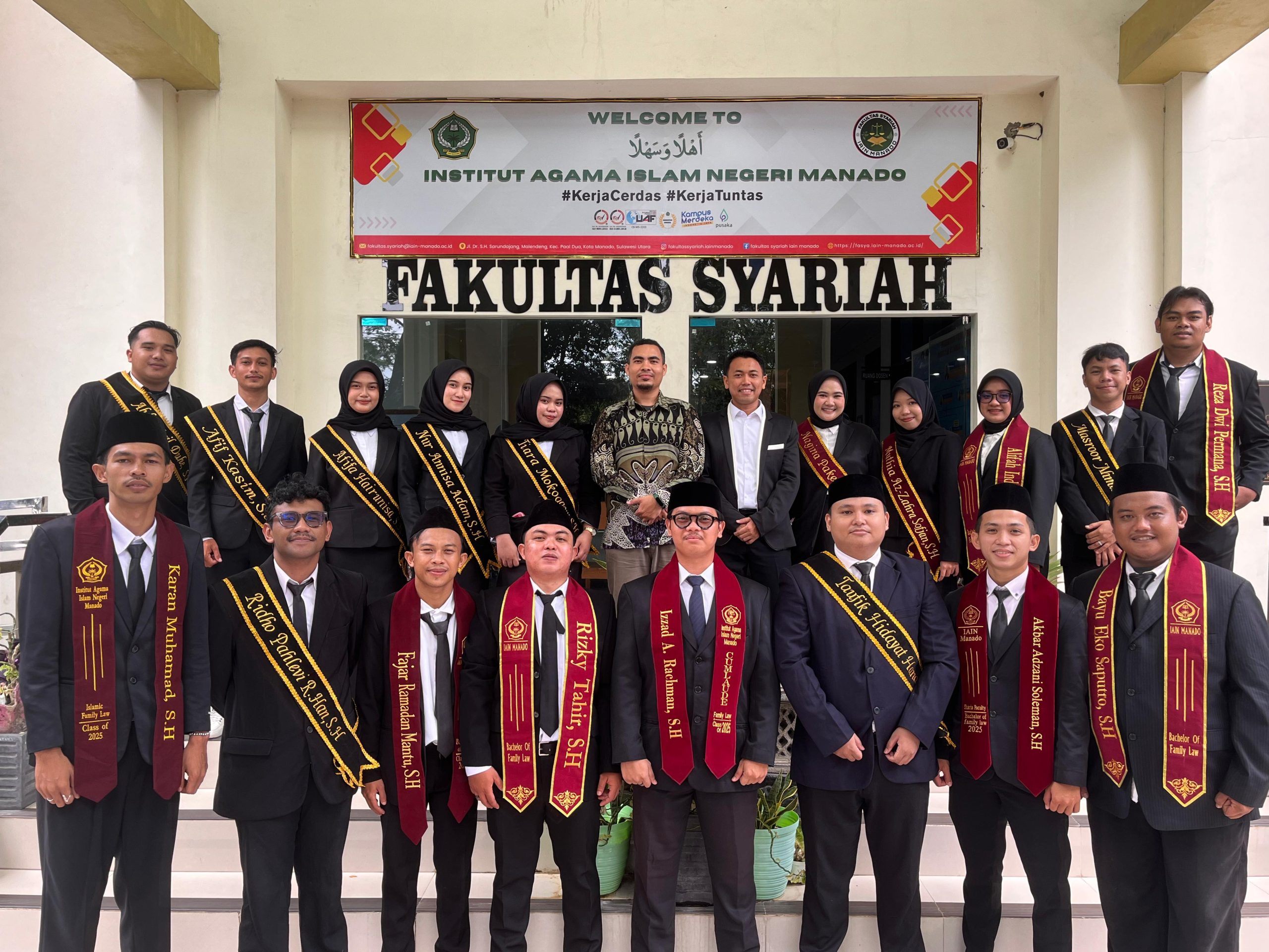 Fakultas Syariah IAIN Manado Gelar Yudisium, 14 Mahasiswa Hukum Keluarga Resmi Dikukuhkan